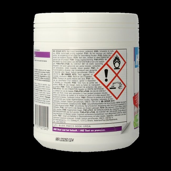 HG Oxi vlek verwijderaar 500 Gram