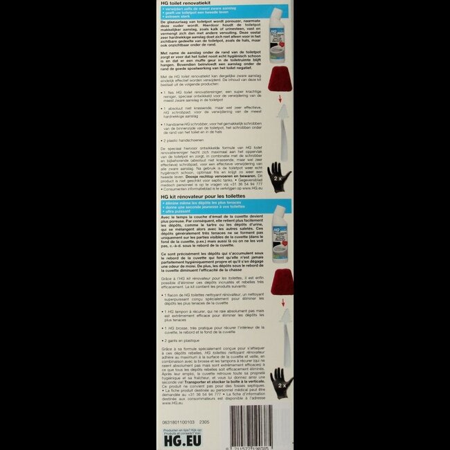 HG Kit de rénovation pour toilettes 500 ml