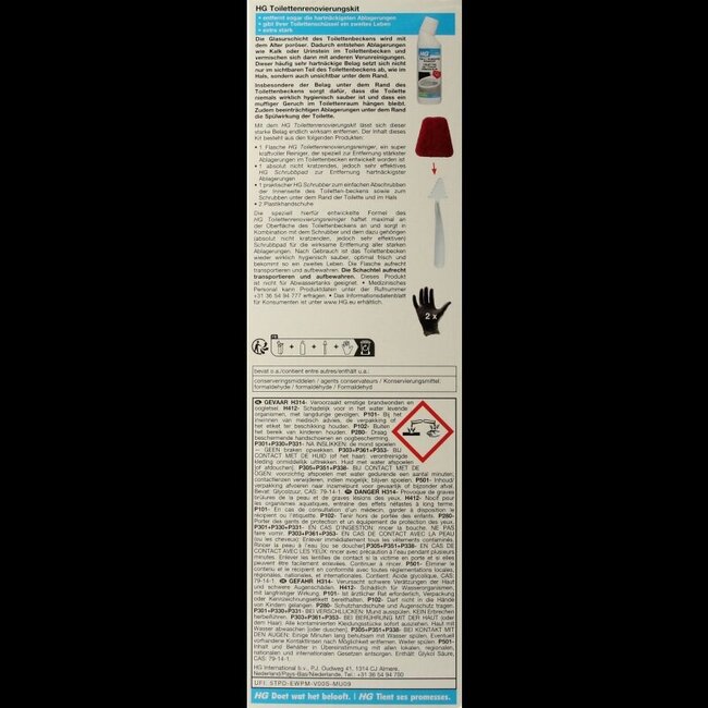 HG Kit de rénovation pour toilettes 500 ml