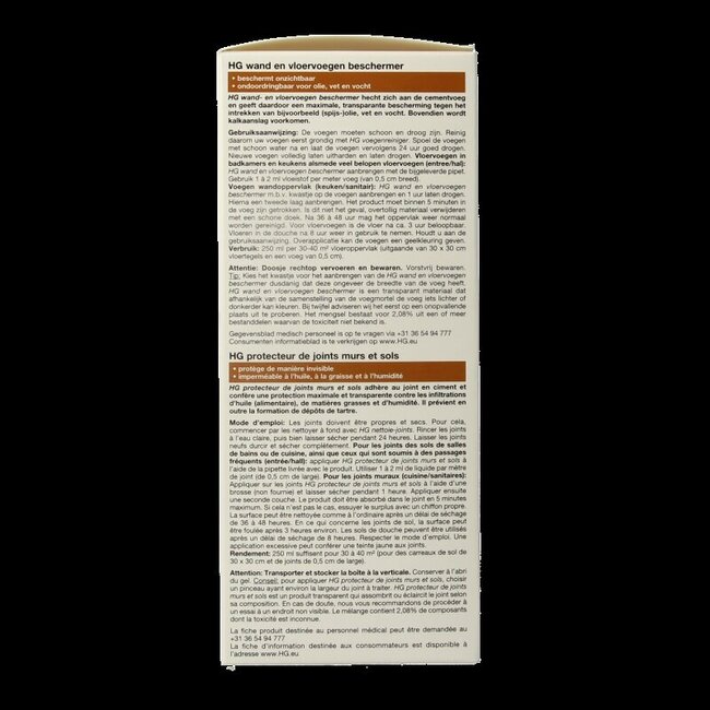 HG Wand & vloervoegen beschermer 250 Milliliter