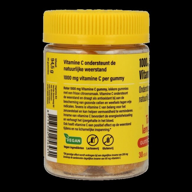 Roter Vitamine C 1000 mg gummies au citron 30 comprimés