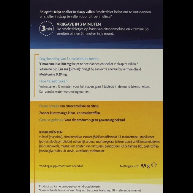Shiepz Sneller in slaap 30 Tabletten