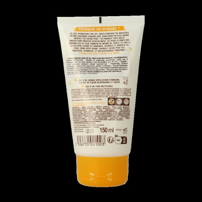 Lait hydratant Lovea SPF50+ 150 ml