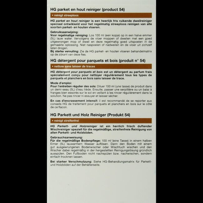 HG Parketreiniger 1 Liter