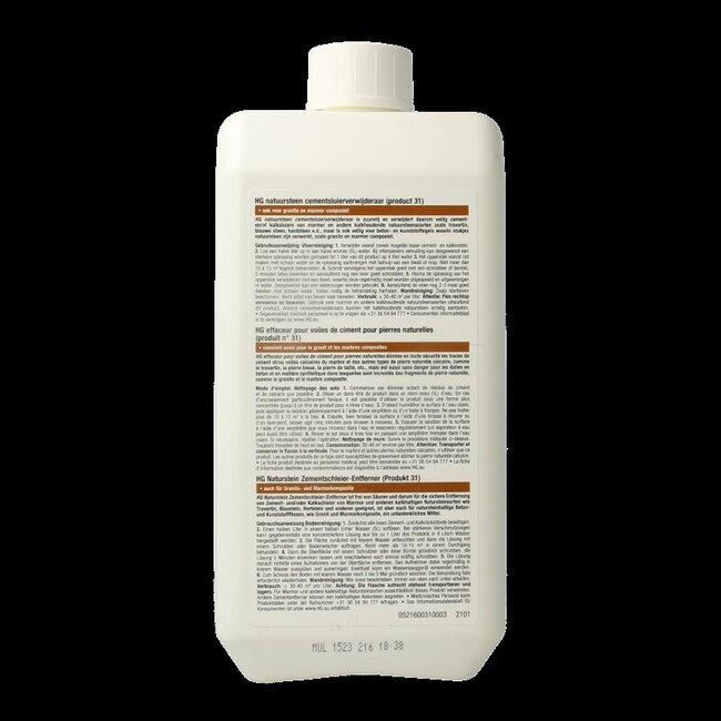 HG Natuursteen cementsluier verwijderaar 1 Liter