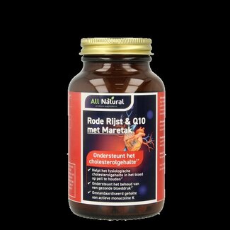 All Natural All Natural Rode rijst Q10 60mg 90 Vegetarische capsules