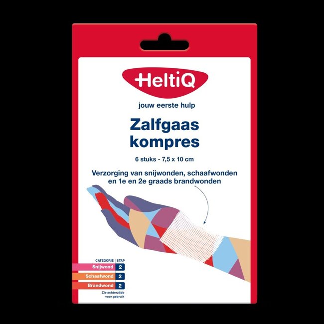 Zalfgaaskompres 7.5 x 10cm 6 Stuks