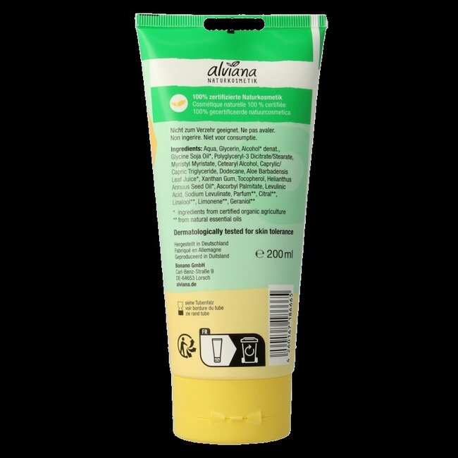 Lait corporel Alviana soft hydration 200 ml