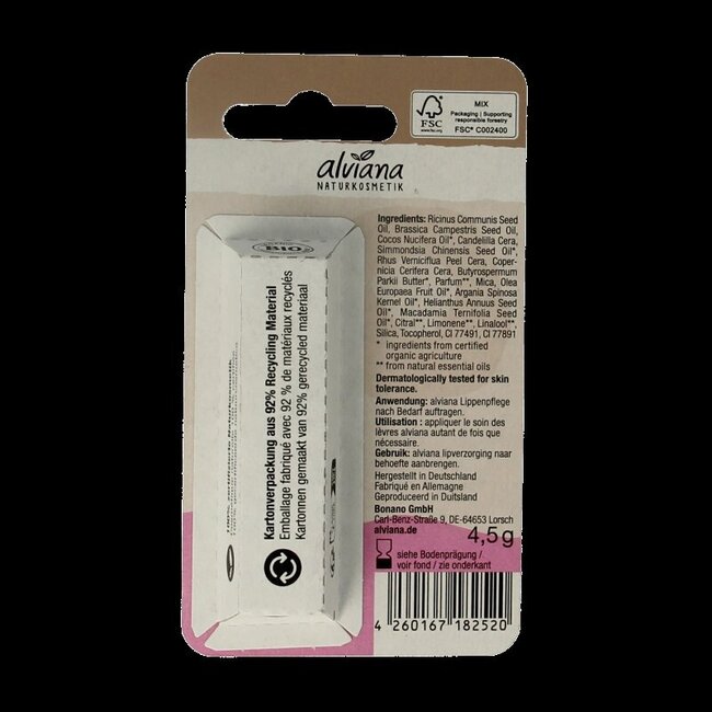 Soin des lèvres Alviana bronze 4,5 g