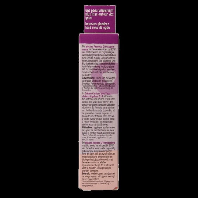 Crème contour des yeux anti-âge Q10 Alviana 15 Millilitres