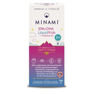Minami Minami EPA+DHA liquid kids + vitamine D3 100 Milliliter