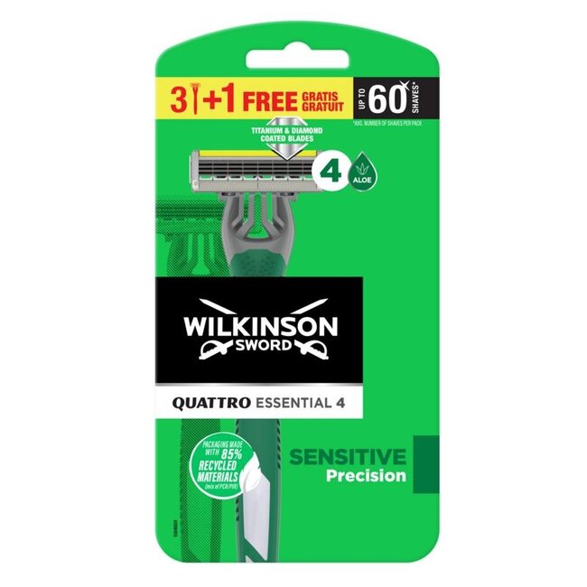Quattro sensitive 3 + 1 4 Stuks