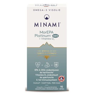 Minami Minami MorEPA platinum mini + vitamine D3 90 Softgels