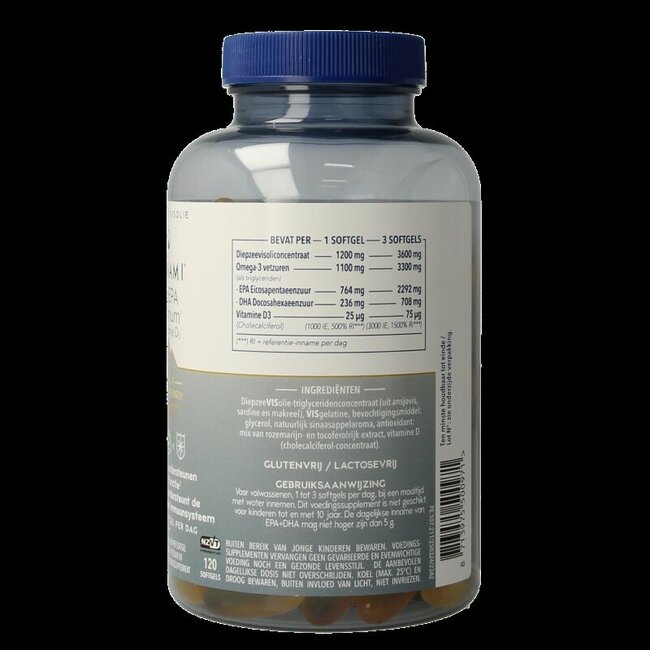 Minami MorEPA platinum + vitamine D3 120 Softgels