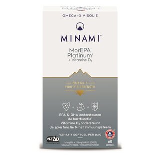 Minami Minami MorEPA platinum + vitamine D3 60 Softgels