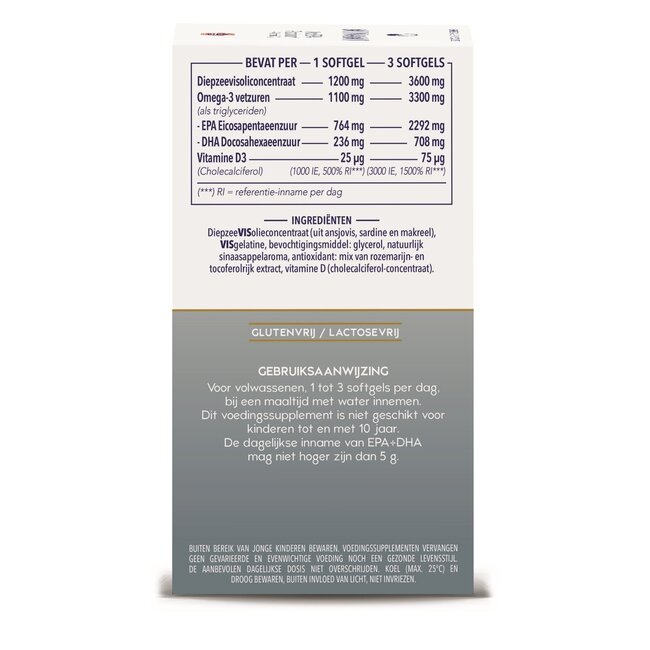 Minami MorEPA Platinum + Vitamine D3 60 Capsules Molles