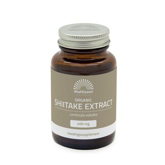 Mattisson Mattisson Shiitake extract 400mg bio 60 Vegetarische capsules