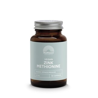 Mattisson Mattisson Zink methionine 15mg 90 Vegetarische capsules
