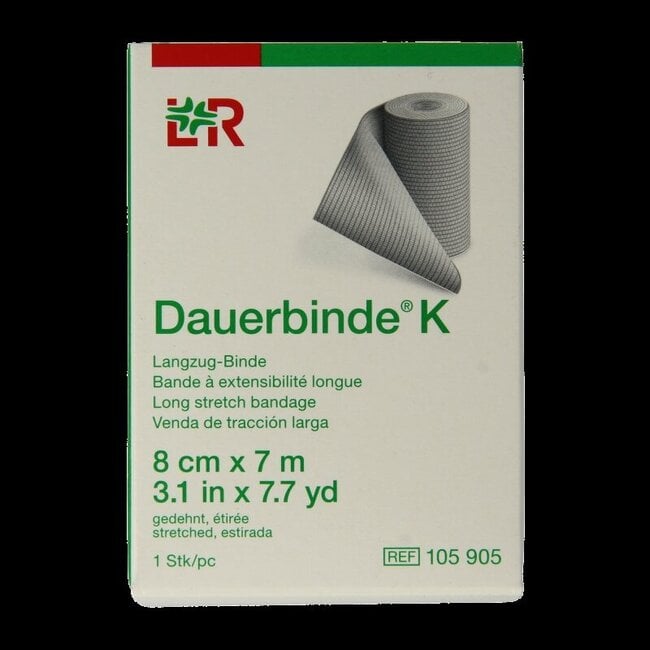 K elastische zwachtel 7m x 8cm 1 Stuks
