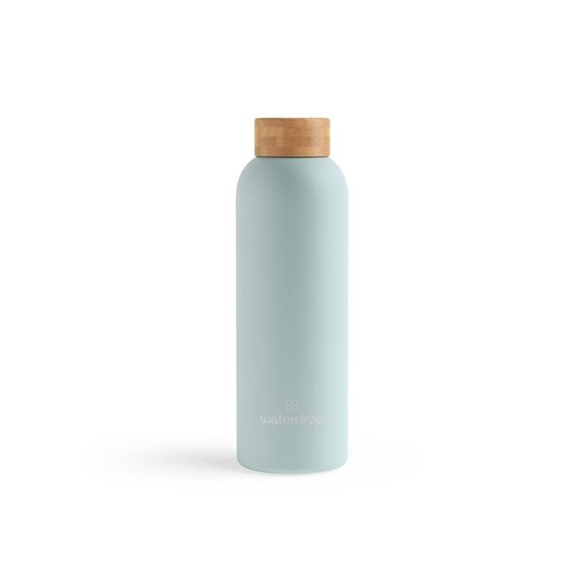 Roestvrijstalen drinkfles pastel turquo matt 600ml 1 Stuks