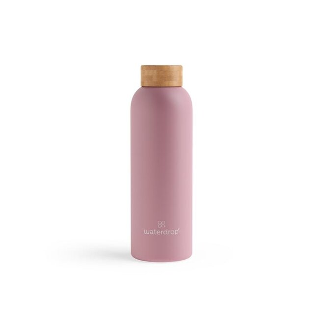Waterdrop Roestvrijstalen drinkfles pastel pink matt 600ml 1 Stuks