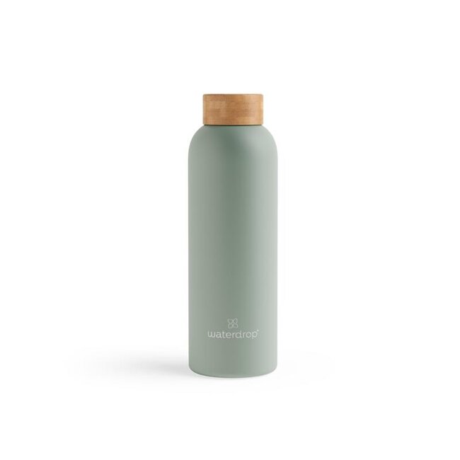 Roestvrijstalen drinkfles pastel olive matt 600ml 1 Stuks