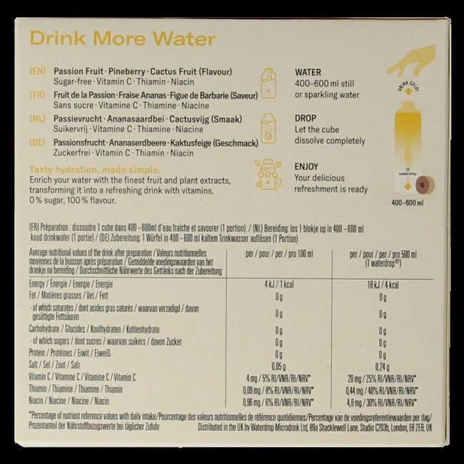 Waterdrop Microdrink sky passion fruit bruistabletten 12 Stuks