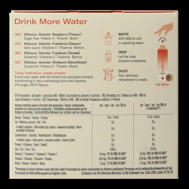 Waterdrop Microdrink Relax Hibiscus - 12 comprimés effervescents