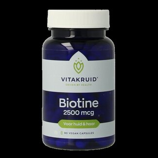 Vitakruid Vitakruid Biotine 2500 mcg voor Huid, Haar & Nagels 90 Vegetarische capsules