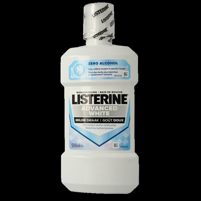 Listerine Bain de bouche Advanced White Goût Léger 500 ml