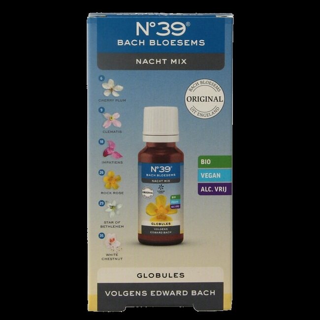 Bach Bloesem Globule parels nr. 39 nacht bio  20 Gram