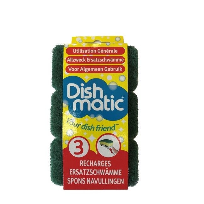 Dishmatic Navulspons grof  3 Stuks