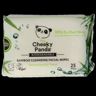 The Cheeky Panda The Cheeky Panda Lingettes nettoyantes pour le visage en bambou sans parfum 25 pièces