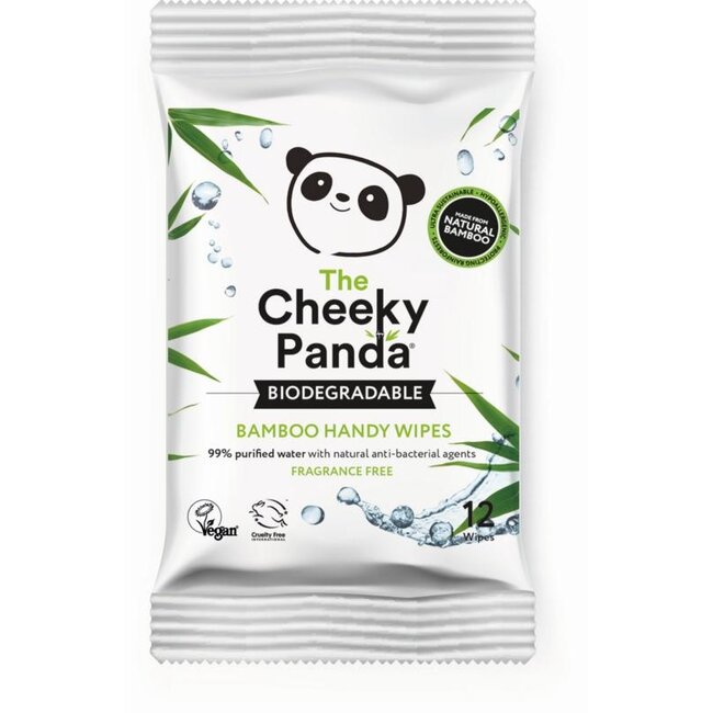 The Cheeky Panda Bamboe bio-afbreekbare vochtige doekjes 12 Stuks