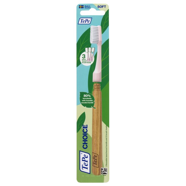 Tandenborstel choice soft roze 3 Stuks