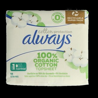 Always Always Serviettes hygiéniques Cotton Protection Normal 11 pièces