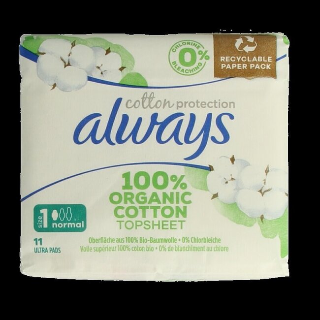 Maandverband cotton protection normal 11 Stuks
