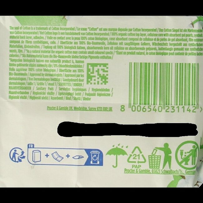 Always Serviettes hygiéniques Cotton Protection Normal 11 pièces