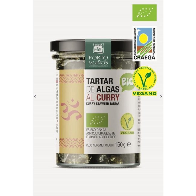 Porto Muinos Zeewier spread curry bio 160 Gram