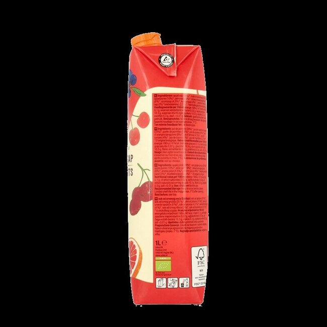Your Organic Nature Rood fruit sap bio 1 Liter