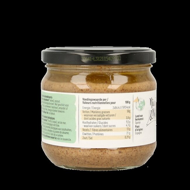 Purée d'amandes bio Nice & Nuts 330 g
