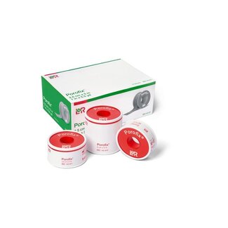 Porofix Hechtpleister 5m x 1.25cm latexvrij 18 Stuks