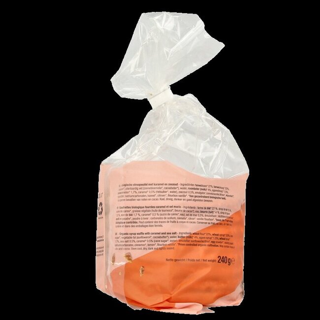 Mjam Stroopwafel karamel zeezout bio 240 Gram