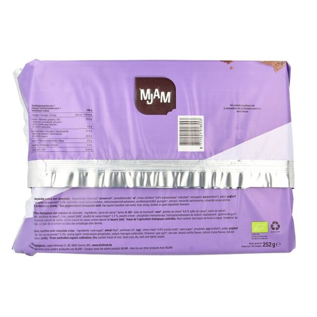 Mjam Chocolade muffins bio 252 Gram