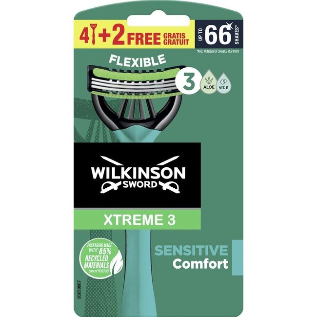 Xtreme sensitive mesjes wegwerp 6 Stuks