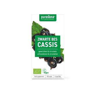 Purasana Purasana Zwarte bes vegan bio 100 Vegetarische capsules