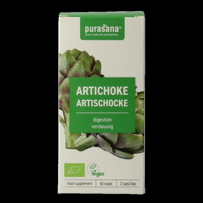 Purasana Artisjok vegan bio 60 Vegetarische capsules