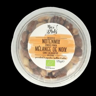 Nice & Nuts Nice & Nuts Notenmix zonder pinda met zeezout geroosterd bio 175 Gram