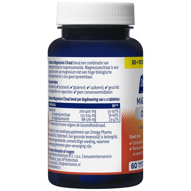 Citrate de magnésium 60 comprimés