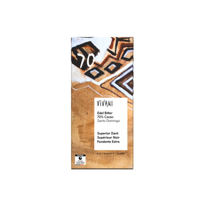 Superior dark 70% Santo Domingo bio 80 Gram